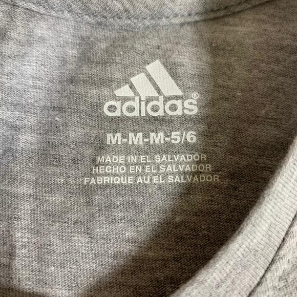 CHARLOTTE HORNETS SHIRT KIDS MEDIUM 5/6 NBA ADIDAS GRAY - Picture 5 of 8